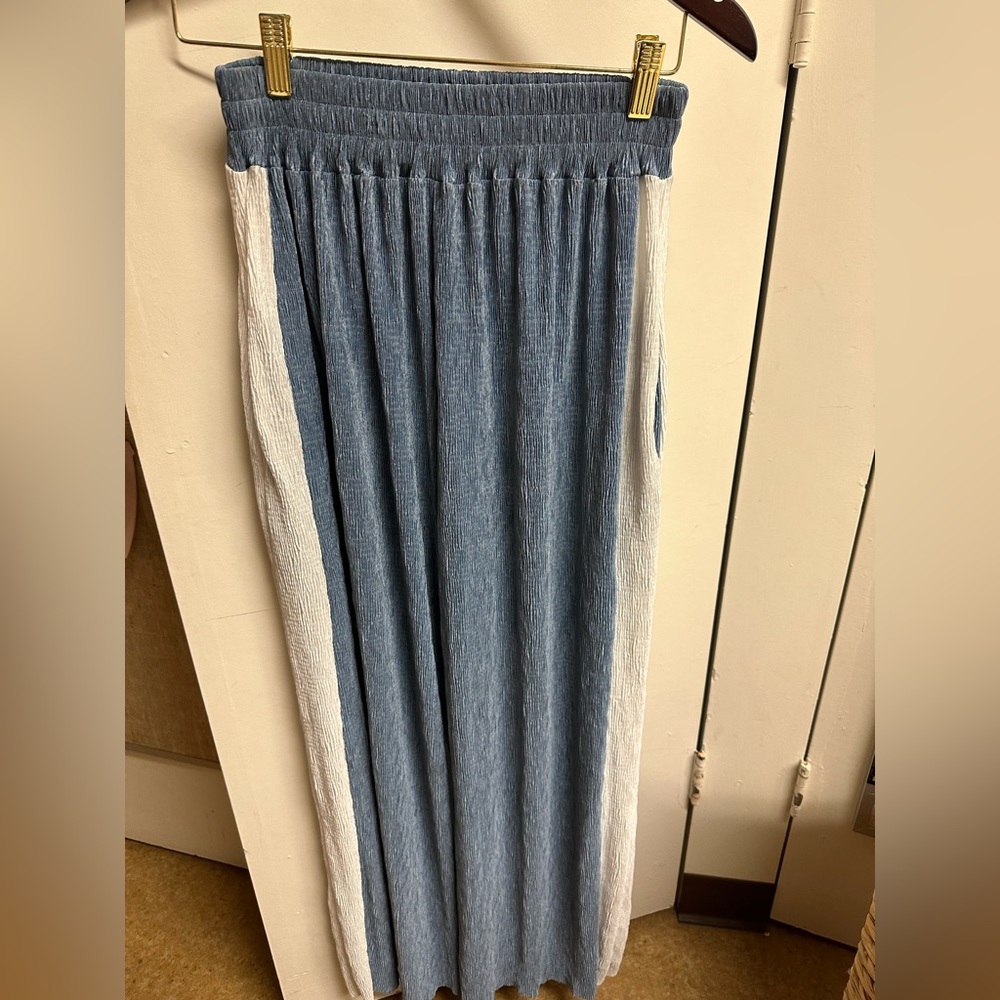 Retro blue and white pants!